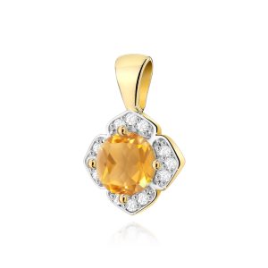 Zawieszka Z0571 Cytryn 0,50ct żółte złoto