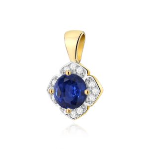 Zawieszka Z0571 Szafir 0,50ct żółte złoto