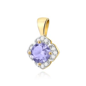 Zawieszka Z0571 Tanzanit 0,50ct żółte złoto